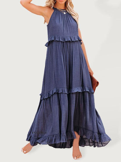 Sleeveless Ruffle Maxi dress - Maxi Dress - LeStyleParfait Kenya