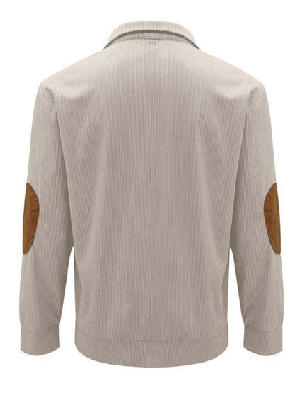 Stand Collar Corduroy Men Sweatshirt - Men Sweatshirt - LeStyleParfait