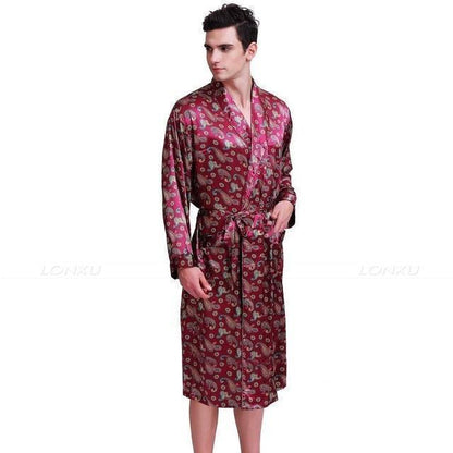 Staying The Night Men Silk Nightgown - Nightgown - LeStyleParfait