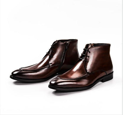 Stitched Leather Chelsea Boots For Men - LeStyleParfait Kenya