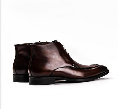 Stitched Leather Chelsea Boots For Men - LeStyleParfait Kenya