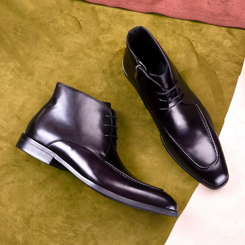 Stitched Leather Chelsea Boots For Men - LeStyleParfait Kenya