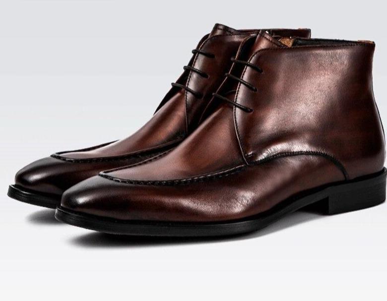 Stitched Leather Chelsea Boots For Men - LeStyleParfait Kenya