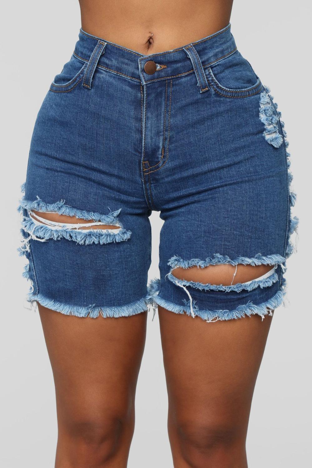 Street Hipster Denim Shorts For Women - Shorts - LeStyleParfait Kenya