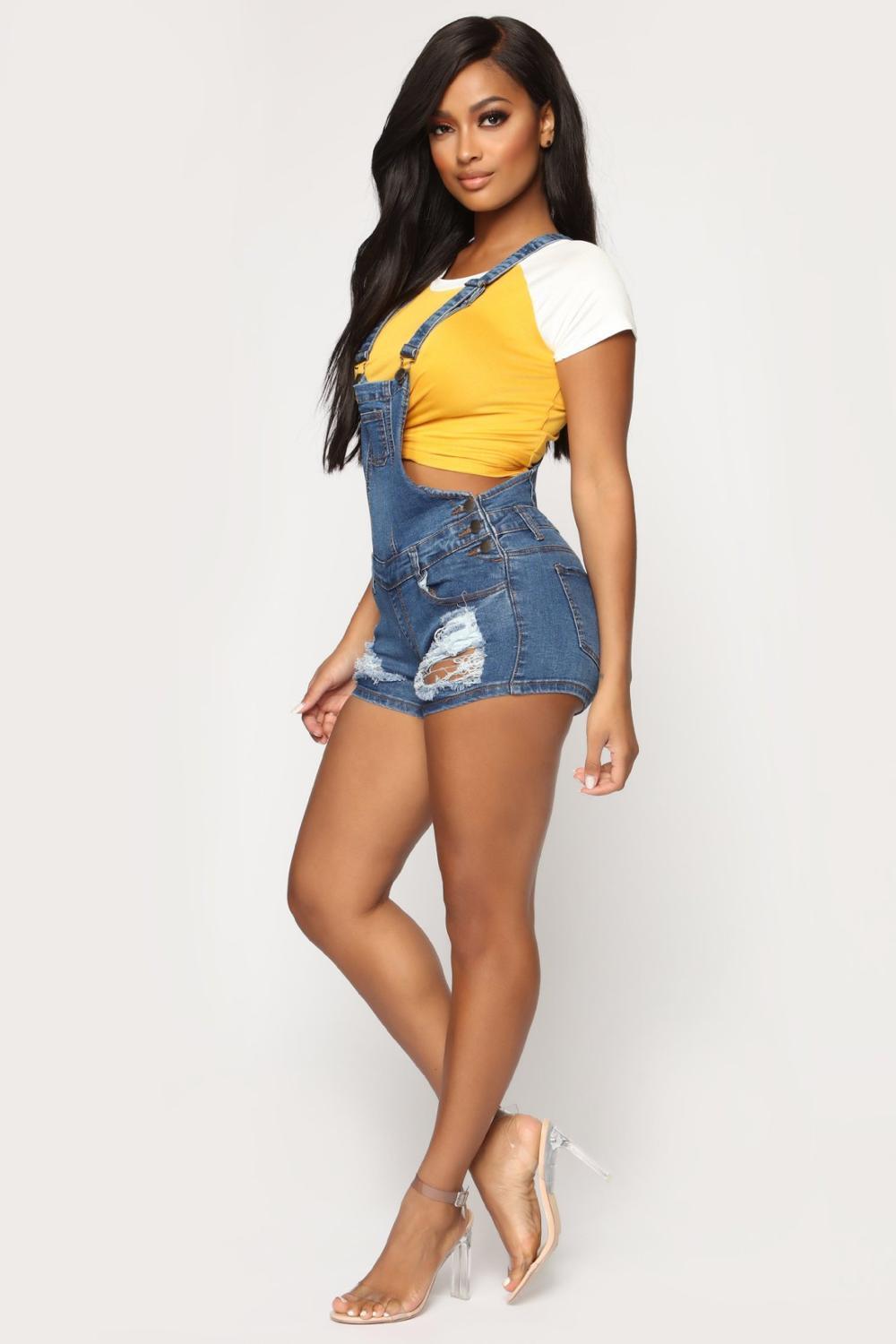 Streetwear Ripped Jeans Overalls For Women - LeStyleParfait Kenya