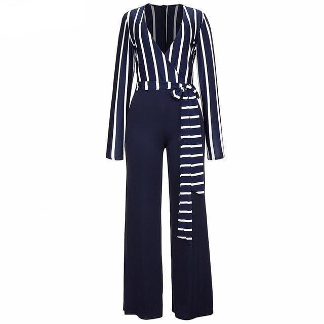 Striped Elegant Women's Jumpsuits - LeStyleParfait Kenya