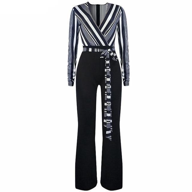 Striped Elegant Women's Jumpsuits - LeStyleParfait Kenya