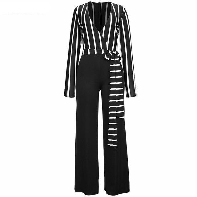 Striped Elegant Women's Jumpsuits - LeStyleParfait Kenya