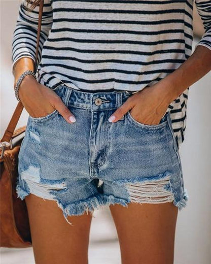 Summer Ripped Jeans for Women - Shorts - LeStyleParfait Kenya