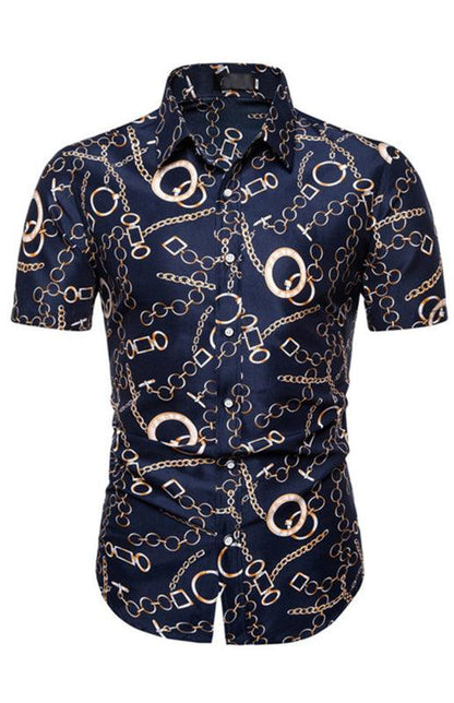 Summer Short Sleeve Printed Men's Shirt - LeStyleParfait Kenya