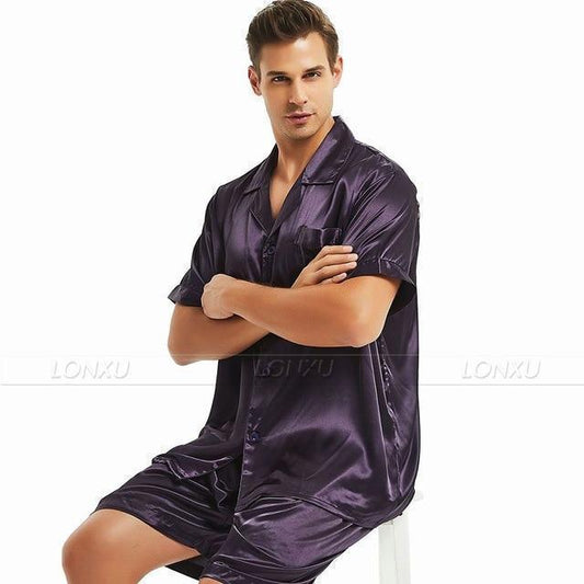 Till Morning Hour Men Pajama Set - Pajama Shorts Set - LeStyleParfait