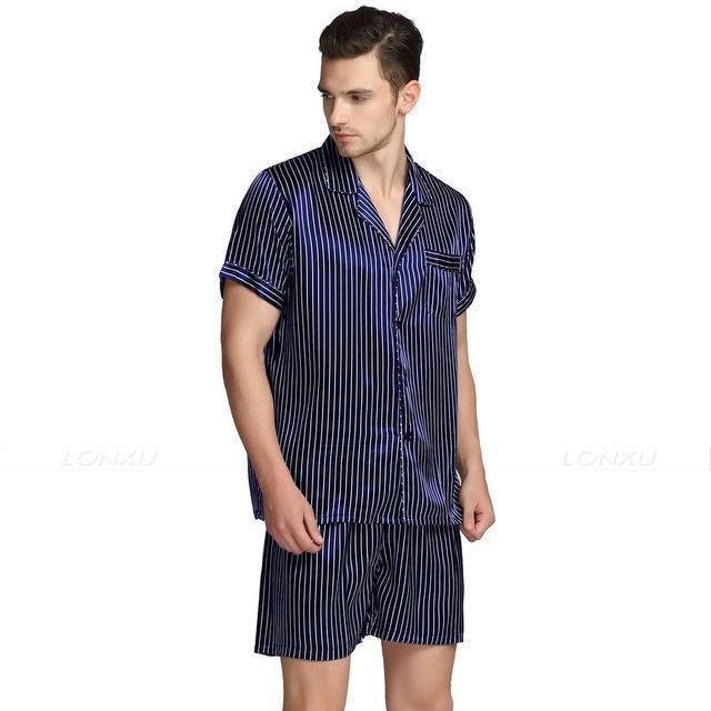 Tucked In Nice Men Pajamas Set - Pajama Shorts Set - LeStyleParfait