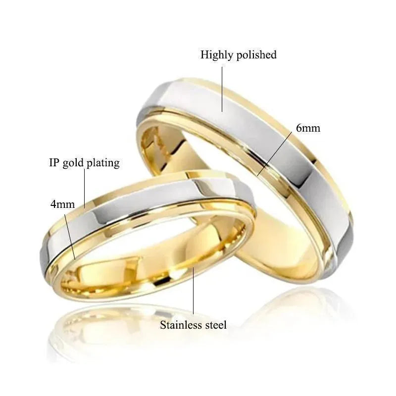 Wedding Ring - Silver Gold - Rings - LeStyleParfait