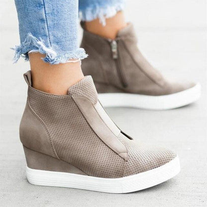 Women Ankle Wedge Boots - Women Shoes - Shoes - LeStyleParfait Kenya