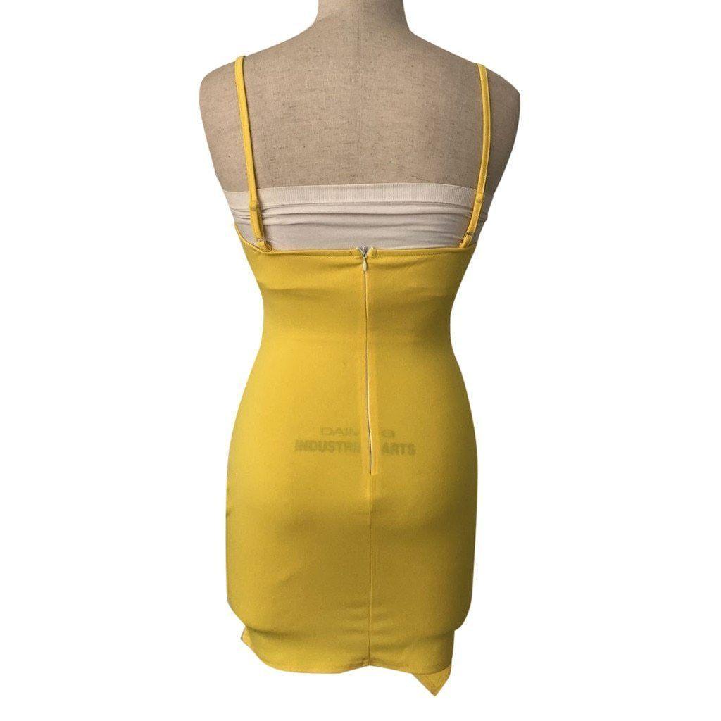 Buy YELLOW SPAGHETTI STRAP BODYCON PARTY DRESS for Women Online in
