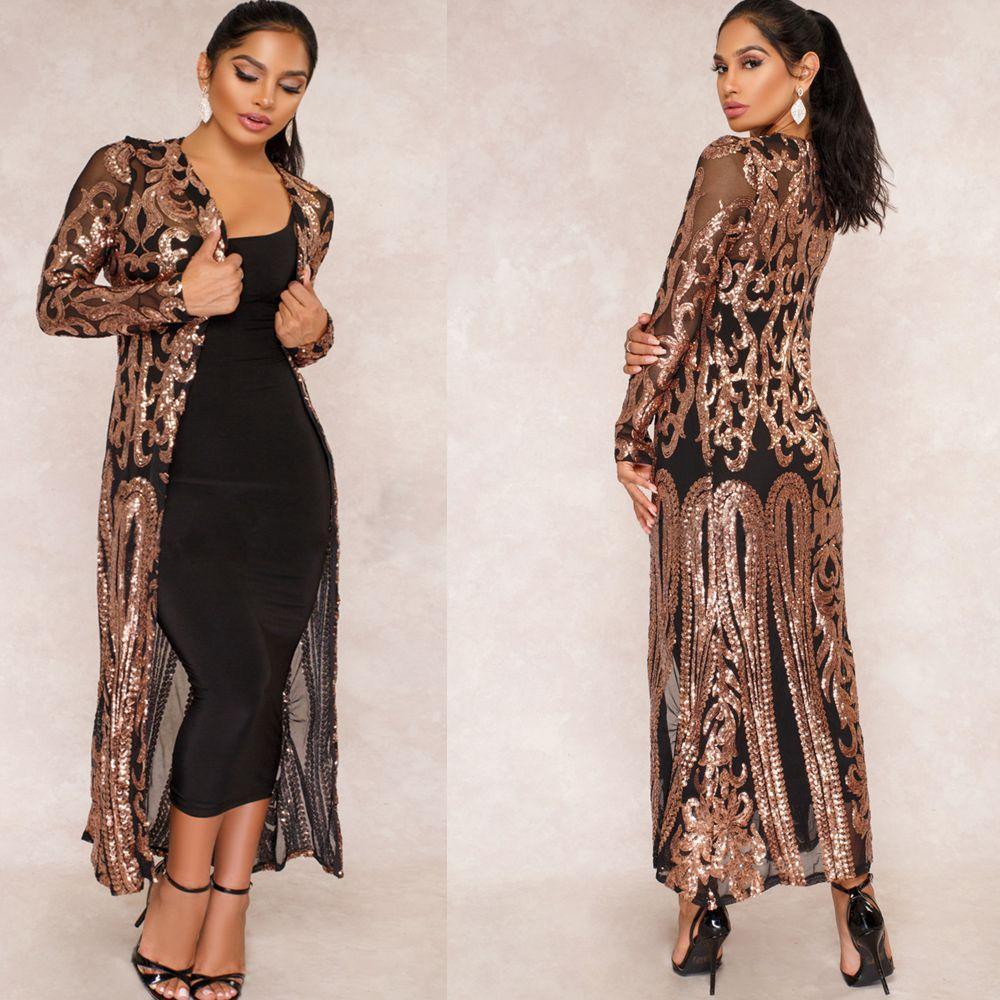 Sequin maxi clearance coat