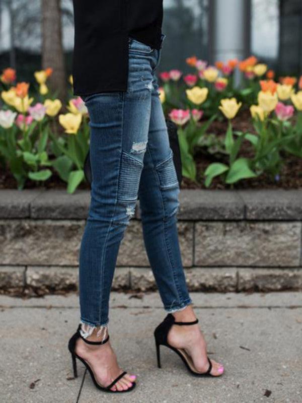 Biker style jeans sales womens