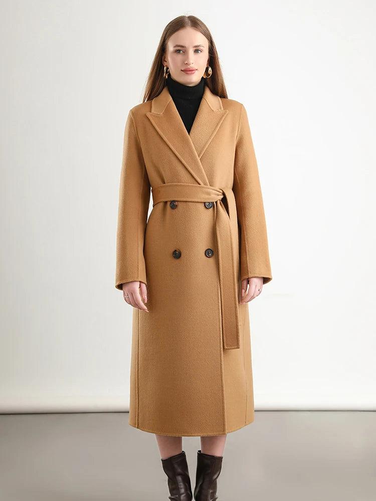 Women's Winter Wool Wrap Coat - Woolen Wrap Coat - LeStyleParfait