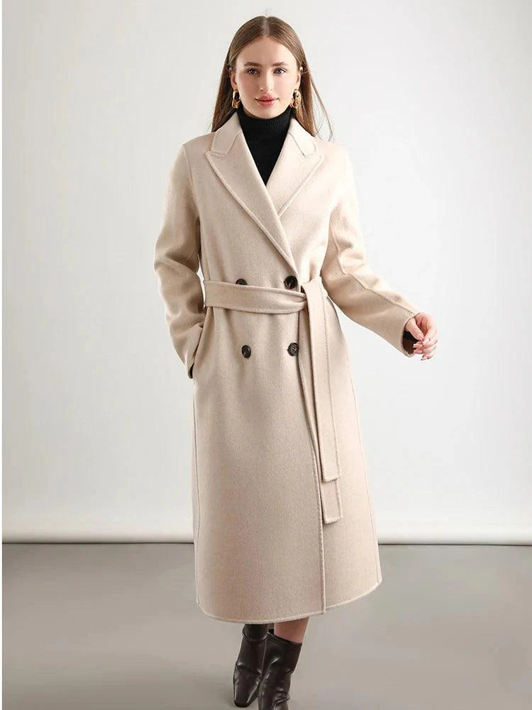 Women's Winter Wool Wrap Coat - Woolen Wrap Coat - LeStyleParfait