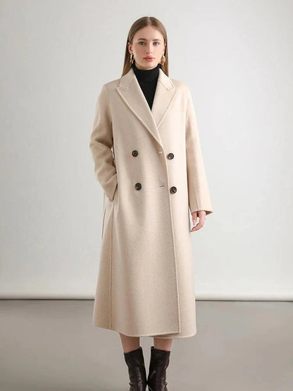 Women's Winter Wool Wrap Coat - Woolen Wrap Coat - LeStyleParfait