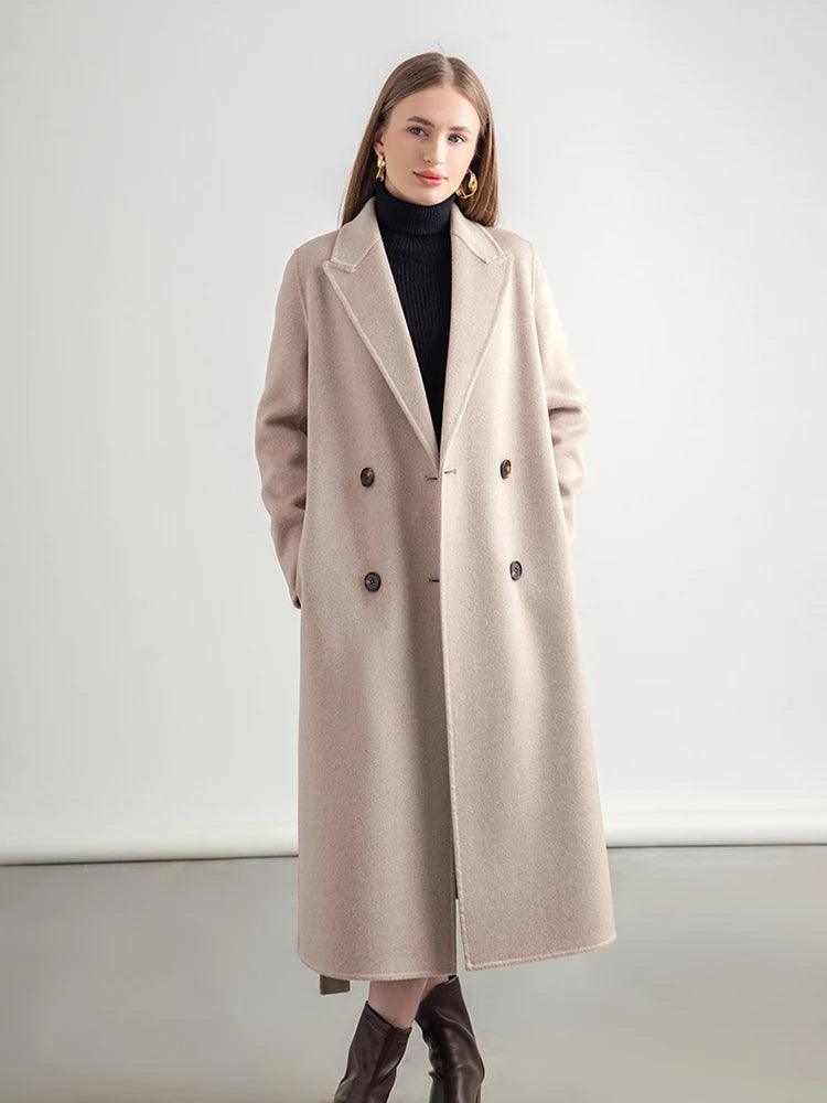 Women's Winter Wool Wrap Coat - Woolen Wrap Coat - LeStyleParfait