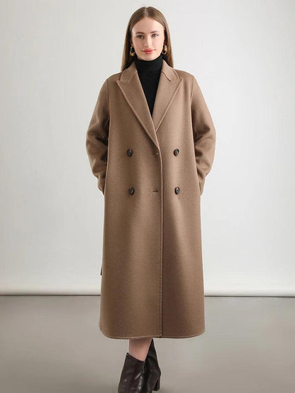 Women's Winter Wool Wrap Coat - Woolen Wrap Coat - LeStyleParfait