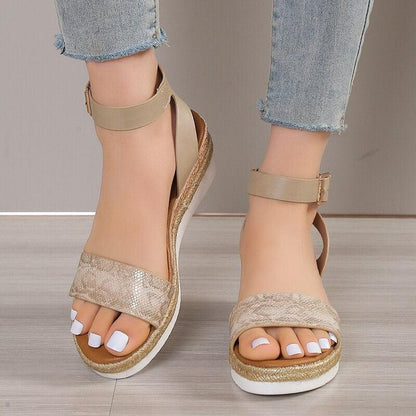 Ankle Strap Wedge Sandals - Wedge Shoes - LeStyleParfait Kenya