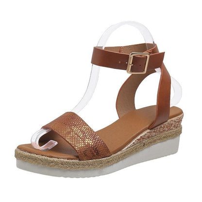 Ankle Strap Wedge Sandals - Wedge Shoes - LeStyleParfait Kenya