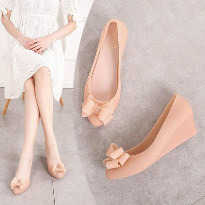 Bowtie Pumps Wedge Shoes - Wedge Shoes - LeStyleParfait Kenya