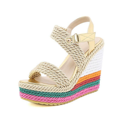 Casual Peep Toe Wedge Shoes - Wedge Shoes - LeStyleParfait Kenya