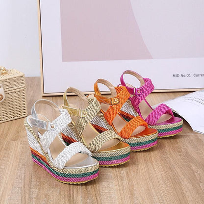 Casual Peep Toe Wedge Shoes - Wedge Shoes - LeStyleParfait Kenya