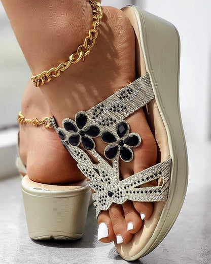 Casual Rhinestone Wedge Shoes - Wedge Shoes - LeStyleParfait Kenya