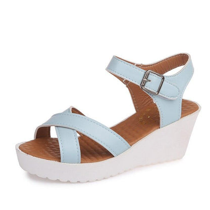 Casual Straps Wedge Sandals - Wedge Shoes - LeStyleParfait Kenya