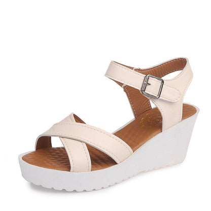 Casual Straps Wedge Sandals - Wedge Shoes - LeStyleParfait Kenya