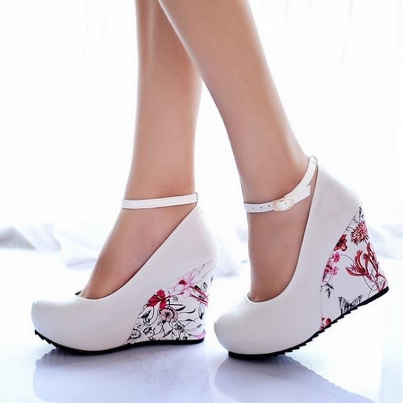 Floral Wedge Shoes - LeStyleParfait Kenya