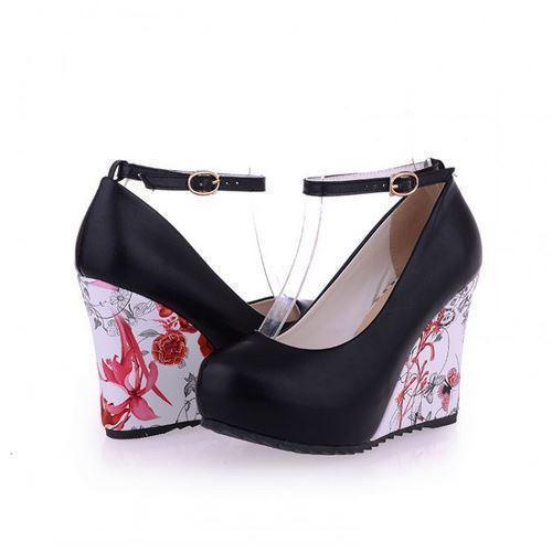 Floral Wedge Shoes - LeStyleParfait Kenya