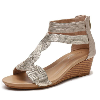 Low Heel Wedge Sandal Shoes - Wedge Shoes - LeStyleParfait Kenya