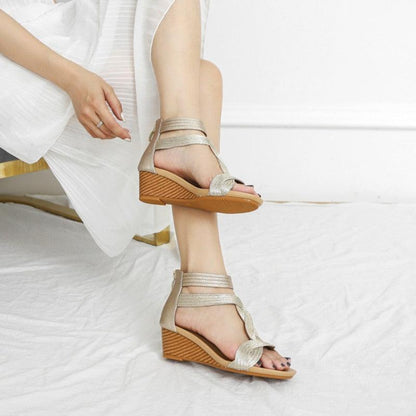 Low Heel Wedge Sandal Shoes - Wedge Shoes - LeStyleParfait Kenya