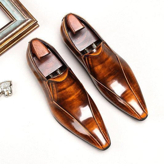 Men Dress Shoes -  Mussolini Pointed Shoes