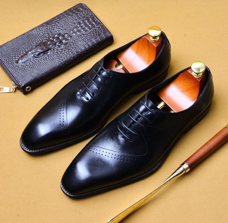 Men Dress Shoes -  Salvatore Leather Oxford Shoes