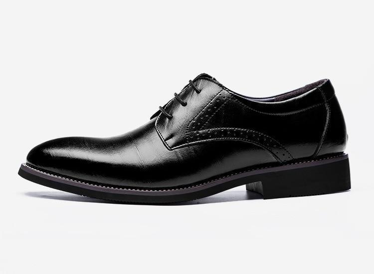 Men Dress Shoes -  Wingtip Leather Shoes