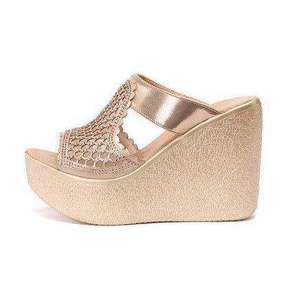 Mesh Summer Wedge Sandal Shoes - Wedge Shoes - LeStyleParfait Kenya