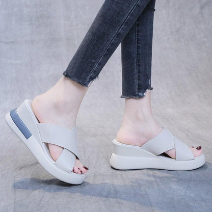 Platform Wedge Sandals Shoes - Wedge Shoes - LeStyleParfait Kenya