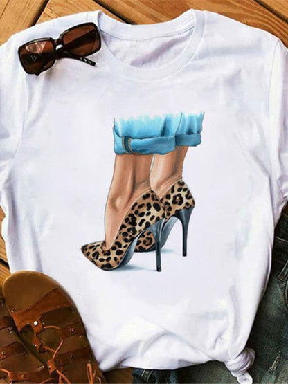 Shoes Print Women T-shirt - LeStyleParfait Kenya