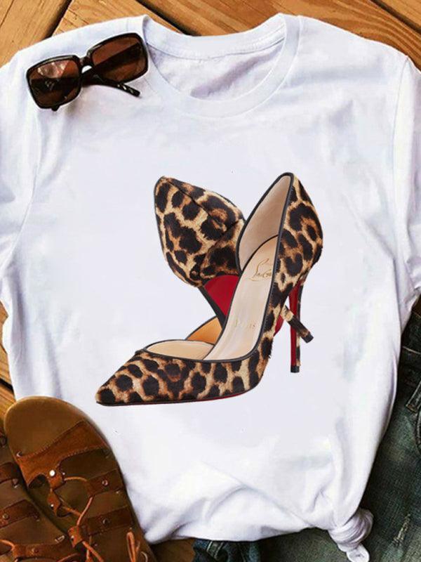 Shoes Print Women T-shirt - LeStyleParfait Kenya