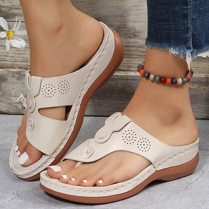 Summer Low Heel Wedge Sandals - Wedge Shoes - LeStyleParfait Kenya