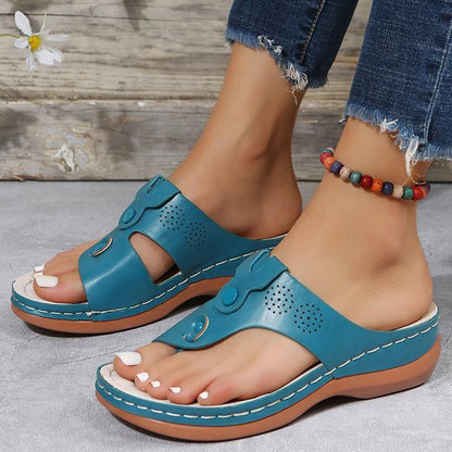 Summer Low Heel Wedge Sandals - Wedge Shoes - LeStyleParfait Kenya