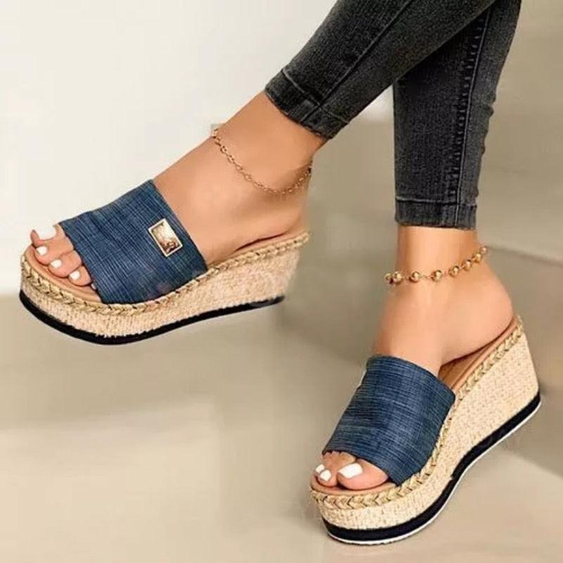 Summer Wedge Sandal Shoes - Wedge Shoes - LeStyleParfait Kenya